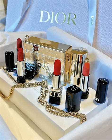 Set Son Dior Rouge Limited Edition 4 Màu Kèm Clutch